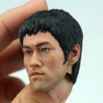 1/6 Obsega Azija Moški Wing Chun Jeet Kune do-ja borilnih veščin Bruce Lee Glavo Carving Klasično Miren Različico Modela Za 12