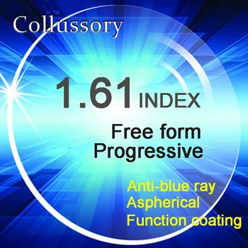 1.61 Indeks Aspherical Optični Prosti Obliki Postopno Anti-blue Ray Recept Branje Leče Multifokalna Bifocal Računalnik M