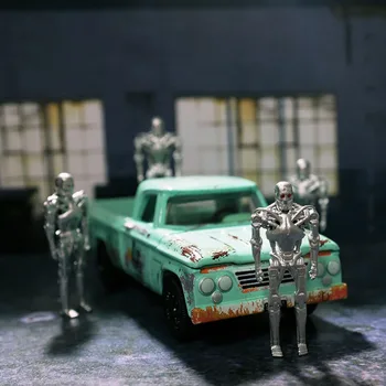 1/64 obsega kovinski skelet obliko lutkovno robot lutka igrača za zlitine modela avtomobila diecast vozila deli zaslona Scenski dodatki, darila