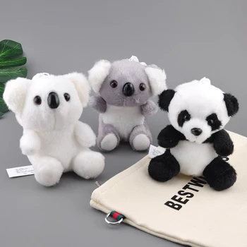 1 Kos Srčkan 12 cm Živali Tiger Koala Panda Otroci Plišastih Igrač Majhen Obesek, obeske Polnjene Plišastih Igrač Božična Darila za Rojstni dan