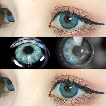 1 par 3 Ton Serijo Naravnih Kontaktne leče Barvne leče za Oči Kozmetične kontaktne leče Barvne imenik leče letno uporabo