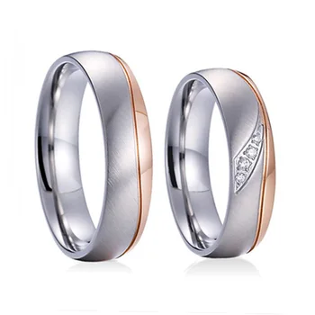 1 par srebrna zlata mutil barvo poroke poroka obroči za pare ljubezen zavezništvo titana iz nerjavečega jekla nakit prst prstan