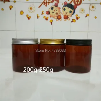 10/30pcs 200 g 250 g Amber Plastične Kozmetične Kreme Kozarec ponovno napolniti Prazne Losjon za Telo Steklenico Obrazno Masko Embalaža
