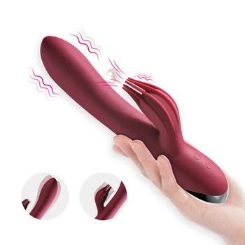 10 Hitrost G-spot Vibrator Vibratorji USB Analni Seks Orodja Rabbit Vibrator za Ženske Stimulacijo Ščegetavčka Vaginalne Masaža Adult Sex Igrače
