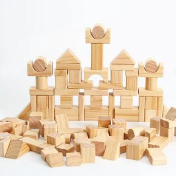 100 kozarcev Lesene Montessori Material Gradbeni Bloki Montessori predšolska Vzgoja Predšolskih Senzorično Igrača za Otroke H1746F
