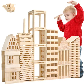100 kozarcev Montessori Otroške Igrače Otrok Jenga Lesene Otroci Toddlers gradniki Učenje Izobraževalni Predšolsko Usposabljanje Darila