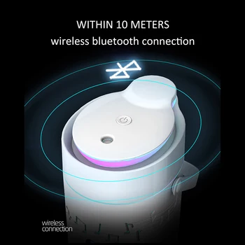 1000mL Aromaterapija Avto USB Powered Vlažilnik Bluetooth Zvočnik Razpršilo Aroma eteričnega Olja Difuzor Megle Maker