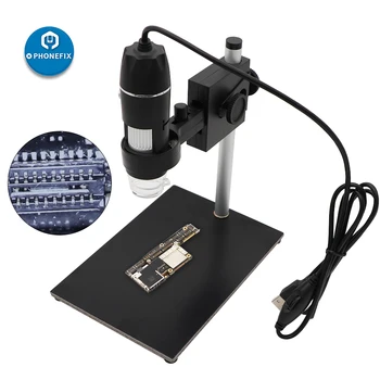1000X USB Digitalni Mikroskop Elektronski Mikroskop, Povečava Fotoaparata Endoskop 8LED Lupo Nastavljivo Kovinsko Stojalo Za PCB Popravila