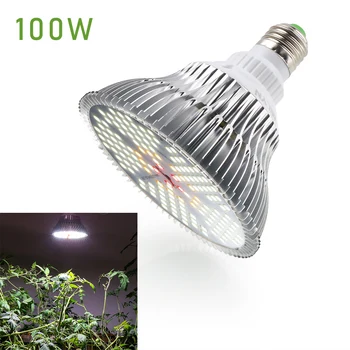 100W Rastlin Lučka Bela Led Grow Light 150LEDs Cvet Žarnice za uporabo v Zaprtih prostorih Rastejo Polje Sadika razsvetljavo Fitolampy