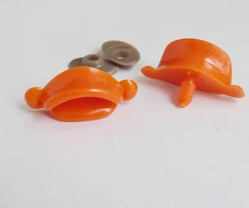10pcs--42x18mm oranžno rdeče barve raca usta + mehko čistilno plastične igrače ugotovitve diy obrti dodatki