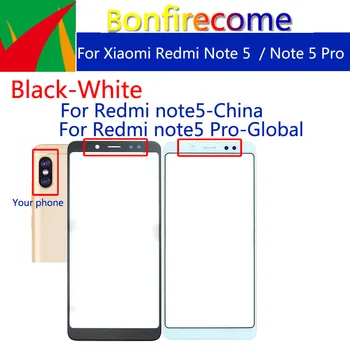 10pcs\lote Za Xiaomi Redmi Opomba 5 Note5, Zaslon na Dotik, Sprednji Plošči Steklo Objektiv Zunanji Stekla Za Redmi Opomba 5 Pro\ Note5 Pro