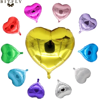 10Pcs/veliko rojstni dan baloni 18 inch Srce Latex balonov, Zlata, rdeča, roza, Bela svate balon Žogo otroci igrače zraka trebušaste