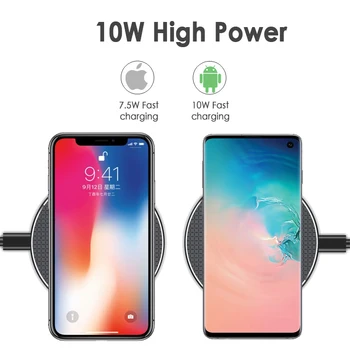 10W Qi Hitro Brezžično Polnjenje Polnilnik Pad brezžičnih Polnilnih Dock Polnilnik Primeru Moč za Samsung Huawei Telefon Pribor