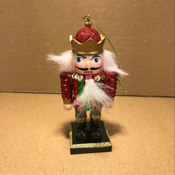 11 cm Nutcracker Lutkovno Kralj Vojak Sequins Sijoče Božični Okraski, Igrače Namizje Lutka Otrok Božič Obesek Darilo ht148