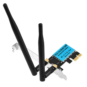 1200Mbps PCI-E Vgrajeno Brezžično WiFi mrežno Kartico 2.4 G/5 G dvopasovno Omrežje Adapter za Namizje