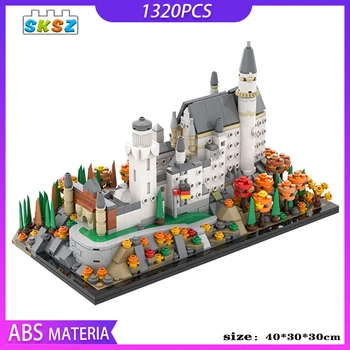 1320PCS Neuschwanstein Magic Castle Model Diy gradniki Novih Risank Anime Opeke Otroci Igrače za Otroke Darila