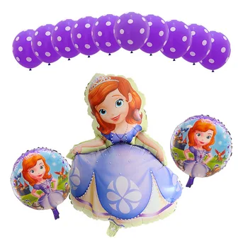13pcs/lot 18 palčni krog folija baloni risanke princesa Sophia helij baloni za dekle, otroci rojstni dan baby tuš dobave