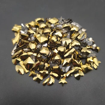 1440pcs/paket na Debelo Kristali Nohtov Diamond Kamen Zlato Retro Dizajn Steklo Okrasnih Za 3D Nohte Art Odlikovanja