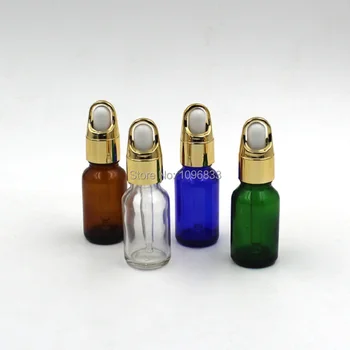15ml Rumena Zelena Modra Jasno Kozmetične Embalaže ponovno napolniti Bistvo Olje Kapalko Steklenico S Stekleno Pipeto Gume