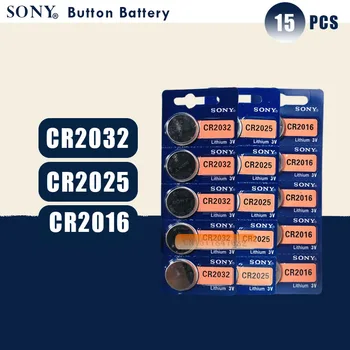 15Pcs SONY Original cr2032 cr 2025 cr2016 3v gumb celice kovanec baterij Za Gledanje Daljinski upravljalnik Kalkulator
