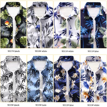 16 Barve Moške Cvetlični Majica 2020 Poletje Nov Modni Priložnostne Havajih Tiskanje Kratek Sleeve Majica Moški blagovne Znamke Plus Velikost 5XL 6XL 7XL