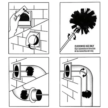 17pcs Dimnik Brush Set Gospodinjskih, Industrijskih Dimnikov Kotel Krtačo za Lase Orodje za Čiščenje Rotacijski Zamah Sistem Kamin Čisto Kit