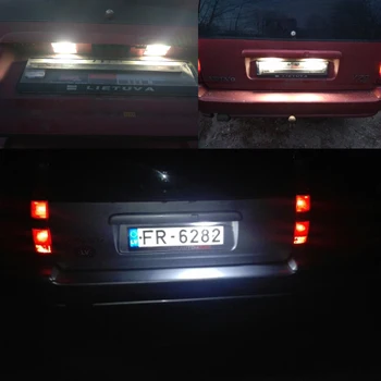 18SMD Bela LED Osvetlitev registrske Tablice Za Volvo 855 V70 V70 XC 1997~2000 Avto Styling