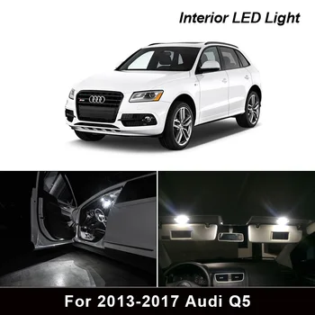 19x Canbus Avtomobilske LED Luč Notranjost Paket Komplet Za Obdobje 2013-2017 Audi Q5 Napak registrske Tablice sončnega vrata zemljevid svetlobe