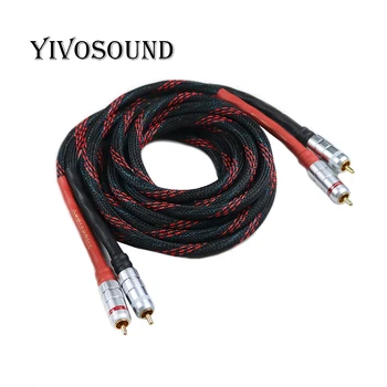 1pair yivosound hi-fi HI-End Čistega bakra RCA Na RCA Avdio Kabel 2RCA Povezujejo kabel kabel OFC