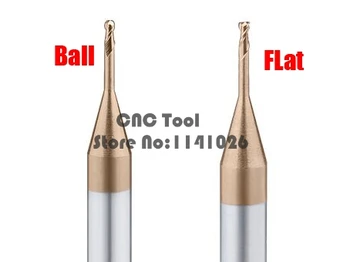 1pc HRC60 Mikro Koncu Mlin 0,2 mm 0,3 mm 0,4 mm 0,5 mm 0,6 mm 0.7 mm 0,8 mm 0,9 mm 2 predvsem piščali Karbida Ravno Kvadratnih CNC Rezkanje, Rezalniki Usmerjevalnik