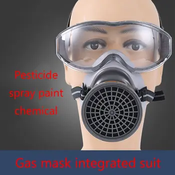 1Set Polovico Obraza Plinsko Masko z Očala Kemični Prah Masko Filter za Dihanje Respiratorji za Slikarstvo Sprej za Varjenje Industrijsko Acces