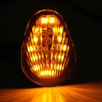 2 KOS LED Obrnite Signalna Lučka Lučka za Podometno Montažo za Yamaha YZF R1 R3 R6 R6S FZ6 FZ1 FZ Fazer FZ6R FZ07 FZ8 FZ09 TMAX MT-0