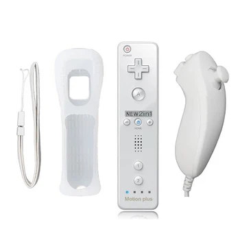 2 v 1 Za Nintend Wii Remote Gamepad Krmilnika vgrajenim Motion Plus Bluetooth Brezžično Daljinsko Controle Za Wii Nunchuck Joypad