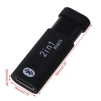 2 V 1 za Stereo Brezžična tehnologija Bluetooth 5.0 AUX Tok Pametni USB Audio Sprejemnik Oddajnik Funkcija za Zmanjšanje Šuma