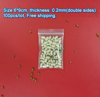 2000pcs DHL brezplačna dostava Pregleden PE Zip Lock nakit, Darilne Vrečke Pakiranje, 6*9 cm jasno, plastične vrečke za shranjevanje nakita