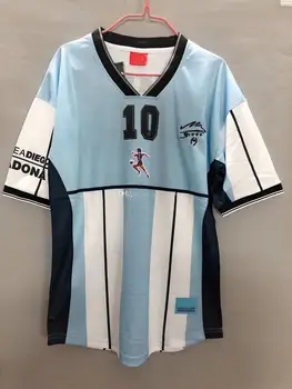 2001 Maradona Retro-Hommage Diego Armando 01 nogomet dresov Camiseta Partido Homenaje Diego Letnik klasična enotno nogomet