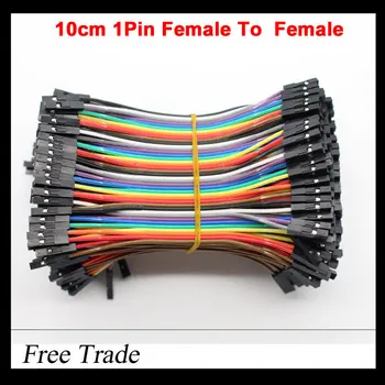 200pcs/10 cm veliko 2.54 mm 1pin ženski ženski skakalec žice Dupont kabel