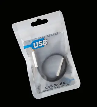 200pcs/veliko 7.5*12 cm Zadrgo trgovina na Drobno Plastično vrečko Paket visi luknjo Poli embalaža za USB kabel poli opp pakiranje vrečko