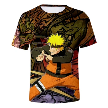 2018 Vroče Prodaje Naruto Stripi 3D majica s kratkimi rokavi Moški/ženske Poletne Majice Moda Risanka Sasuke Kakashi 3D Tiskanja moška t majica Oblačila 4XL