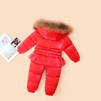 2020 DEKLE Pozimi Jumpsuit 90% gosje navzdol ruske tople zimske jakne dekliška Oblačila za malčke Dekliška Plezanje Za dekleta, 2-5t Jumpsuit