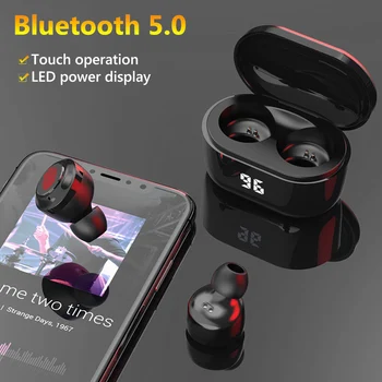 2020 in-ear slušalke A6 TWS Mini Brezžična Bluetooth 5.0 Hi-fi Stereo Slušalke z Digitalnim Polnjenje Box Brezžične Slušalke 2020