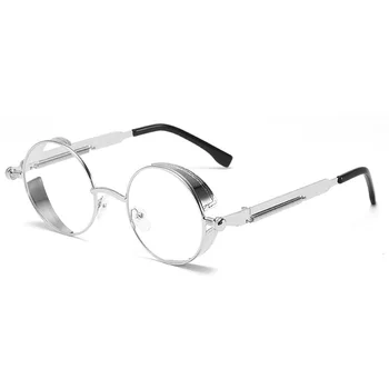 2020 Klasičnih Steampunk Sončna Očala Moški Ženske Letnik Krog Sunglass, Blagovno Znamko, Design Zrcalni Objektiv Luksuzni Kakovosti Očala