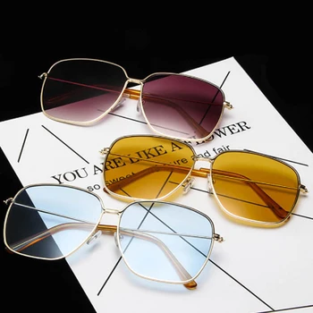 2020 Moda Kovinski Ženske, sončna Očala, Ogledalo Klasične Velike okvir Retro Beat Street Očala Potovanja Oculos De Sol UV400