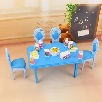 2020 Modni Roza ljubica kuhinjsko mizo nastavite Pohištvo za barbie lutka otrok Igra igrače 3 slog na voljo