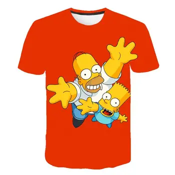2020 moška T-shirt Vroče Prodaje 3D Tiskanje Simpson Oblačila Najstnik Otrok 3DT Majica Harajuku Hip Hop za Moške in Ženske T-shirt