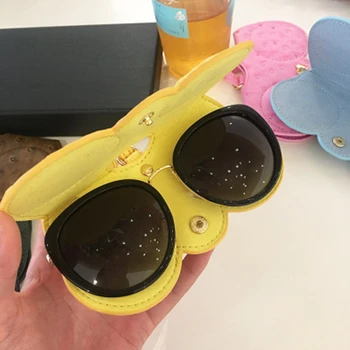 2020 Nova Edinstvena Nesreča Vzorec PU Usnje Očala Vrečko Multi-funkcijo Očala Primeru Žensk, sončna Očala Shranjevanje Varstvo Ins