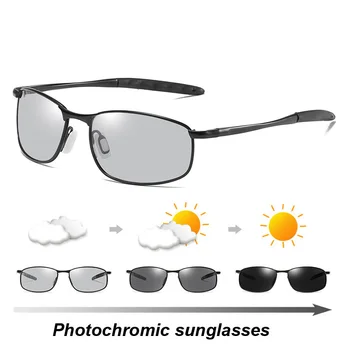 2020 Photochromic sončna Očala Moških Polarizirana na Prostem, Ribolov, Vožnje Kvadratni Okvir sončna Očala Za Moške Z UV400