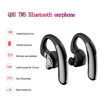 2020 Q9S TWS Bluetooth V5.0 Slušalke Športi, Hi-fi slušalke Brezžične Visoke Kakovosti Zamenljive baterije