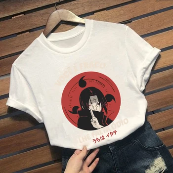 2020 Vroče Anime Majica s kratkimi rokavi Ženske Modni Naruto Itachi T-shirt Grafični Japonski Anime Tshirt Kul Tees