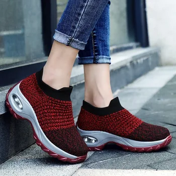 2020 Zapatillas de športni par Mujer, zapatillas con plataforma Spor Ayakkabi Bayan Ourdoor, calzado deportivo de Barvo sólido